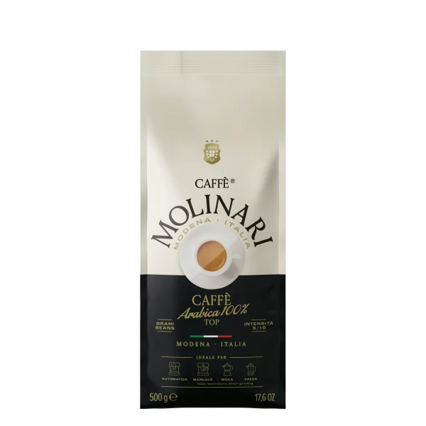 Caffe Molinari Arabica 100% Coffee Beans, 500g