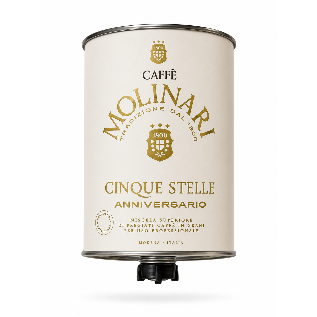 Caffe Molinari Cinque Stelle Anniversario coffee bean tin
