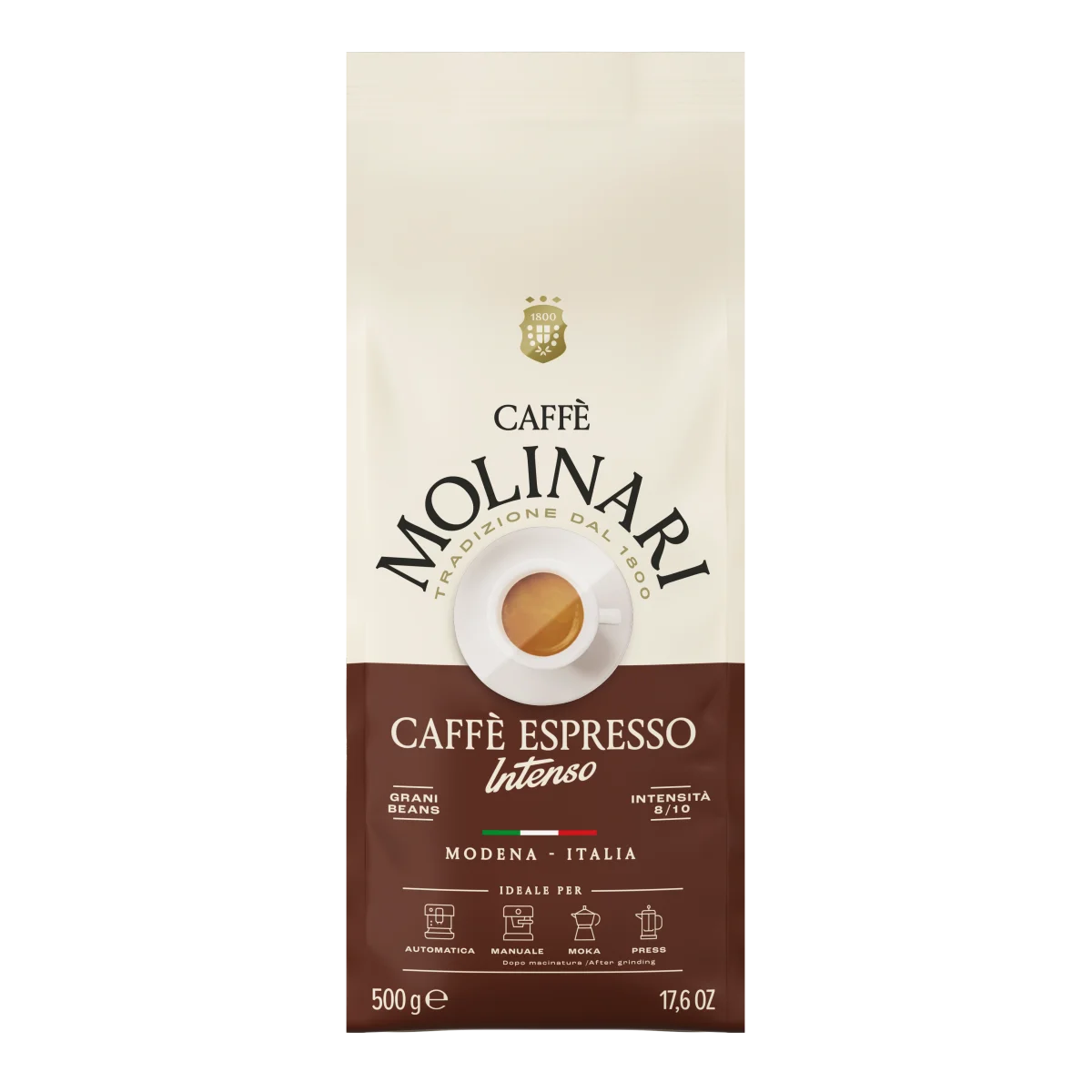 Caffe Molinari Intenso Coffee Beans, 500g