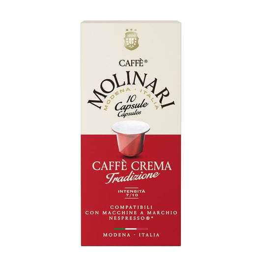Caffe Molinari Crema Tradizione Nespresso-compatible capsules, box of 10