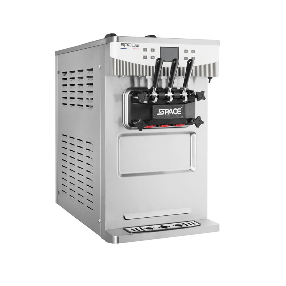Space 8235 soft serve machine shown from the side showing the ventilated cabinet