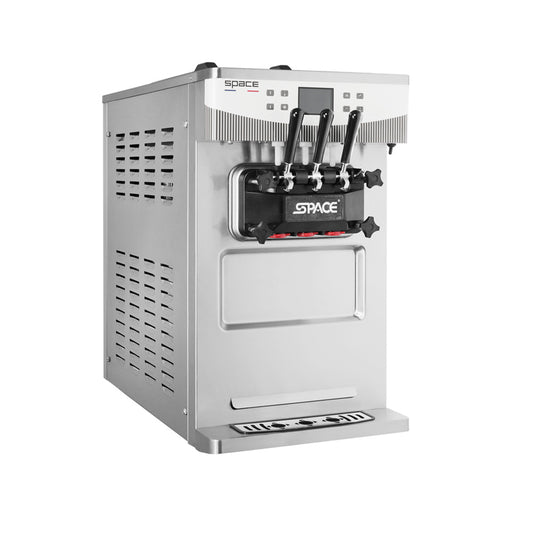 Space 8235 soft serve machine shown from the side showing the ventilated cabinet